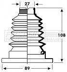 First Line - CV JOINT BOOT KIT - FCB2802 - Fits: Seat, Skoda, VW - Inner