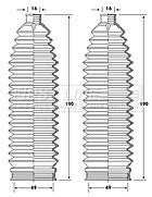 First Line - STEERING GAITER KIT - FSG3421 - Fits: VAG TT, Leon