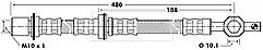 Borg & Beck - BRAKE HOSE - BBH6443 - Fits: Toyota Carina,Celica,Corolla