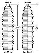 First Line - STEERING GAITER KIT - FSG3296 - Fits: Ford Fiesta V, Fusion