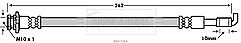 Borg & Beck - BRAKE HOSE - BBH7664 - Fits: Nissan X-Trail 07-