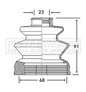 First Line - CV JOINT BOOT KIT - FCB2744 - Fits: Mitsubishi - Inner