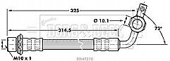 Borg & Beck - BRAKE HOSE - BBH7278 - Fits: Toyota Land Cruiser 80