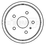 Borg & Beck - BRAKE DRUM - BBR7159 - Fits: Mercedes A140 A160 A170 1998-