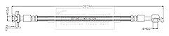 Borg & Beck - BRAKE HOSE - BBH8905 - Fits: i20 with disc brakes 11/14-