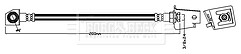 Borg & Beck - BRAKE HOSE - BBH7628 - Fits: Jeep Grand Cherokee 99-04