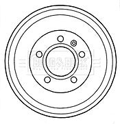 Borg & Beck - BRAKE DRUM - BBR7215 - Fits: LDV Maxus 01/05-