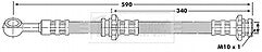 Borg & Beck - BRAKE HOSE - BBH6881 - Fits: Niss Primera(P11,WP11)
