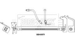 Borg & Beck - BRAKE HOSE - BBH8971 - Fits: i20 (2014-) GB;IB various