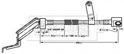 Borg & Beck - BRAKE HOSE - BBH6931 - Fits: Chrysler Voyager III(GS)