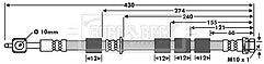 Borg & Beck - BRAKE HOSE - BBH7953 - Fits: Ford Fiesta VI,B-Max
