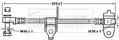 Borg & Beck - BRAKE HOSE - BBH6996 - Fits: Ford Transit 00-06