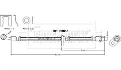 Borg & Beck - BRAKE HOSE - BBH9083 - Fits: CRV V 2016-