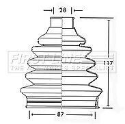 First Line - CV JOINT BOOT KIT - FCB2331 - Fits: Ford Mondeo MkII - Outer
