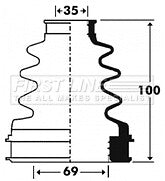 First Line - CV JOINT BOOT KIT - FCB2903 - Fits: Ford Focus II, C-Max
