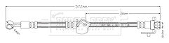 Borg & Beck - BRAKE HOSE - BBH8900 - Fits: i20 11/14-