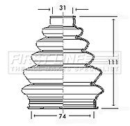 First Line - CV JOINT BOOT KIT - FCB2327 - Fits: Citroen, Ford, Mazda, Peugeot