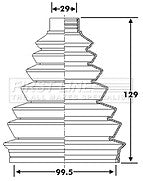 First Line - CV JOINT BOOT KIT - FCB6278 - Fits: Renault Laguna II