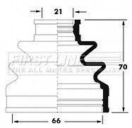 First Line - CV JOINT BOOT KIT - FCB6040 - Fits: Subaru Impreza, Legacy