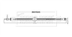 Borg & Beck - BRAKE HOSE - BBH9025 - Fits: Master III (2010-)