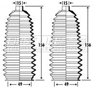 First Line - STEERING GAITER KIT - FSG3334 - Fits: Mazda 6 02-07