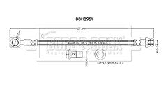 Borg & Beck - BRAKE HOSE - BBH8951 - Fits: Leon,Octavia 2012- various