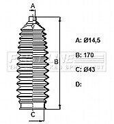 First Line - STEERING GAITER KIT - FSG3436 - Fits: SUBARU LEGACY