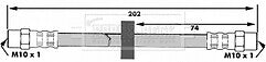 Borg & Beck - BRAKE HOSE - BBH6024 - Fits: VAG 80,100,A4,A6 Polo,T3
