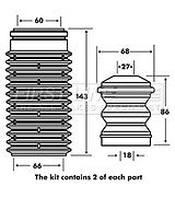 First Line - STRUT PROTECTION KIT - FPK7014 - Fits: Alfa 33- Audi A2/BMW E9-E3