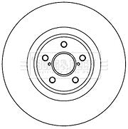 Borg & Beck - BRAKE DISC SINGLE - BBD5971S - Fits: Lexus IS-F 5.0 V8 03/08-