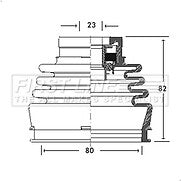 First Line - CV JOINT BOOT KIT - FCB2689 - Fits: Fiat, Lancia, Seat - with Brg