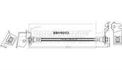 Borg & Beck - BRAKE HOSE - BBH9053 - Fits: I10 I 2007-2017 PA