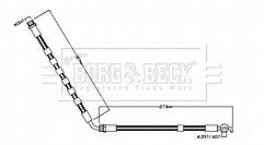 Borg & Beck - BRAKE HOSE - BBH8853 - Fits: Ranger TKE 2011-