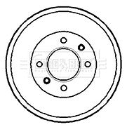 Borg & Beck - BRAKE DRUM - BBR7088 - Fits: Peugeot 305, 405 (Rear) 82-