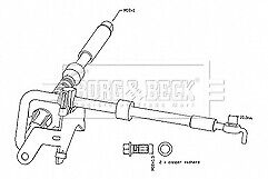 Borg & Beck - BRAKE HOSE - BBH8799 - Fits: 3008 SUV (M_), 5008 II 2016-