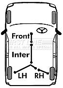 First Line - BRAKE CABLE- LH REAR - FKB3107 - Fits: Ford Transit RWD single