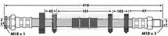 Borg & Beck - BRAKE HOSE - BBH6118 - Fits: Fiat Uno, Lancia Y10