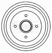 Borg & Beck - BRAKE DRUM - BBR7201 - Fits: Citroen C2,Peugeot 1007 02/02-