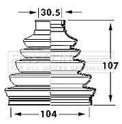 First Line - CV JOINT BOOT KIT - FCB6116 - Fits: Nissan Navara 05-