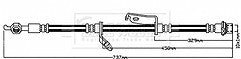 Borg & Beck - BRAKE HOSE - BBH8549 - Fits: TOYOTA RAV-4 IV 12/12-