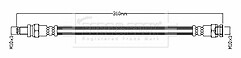 Borg & Beck - BRAKE HOSE - BBH8752 - Fits: Fourtwo Coupe 1/07>06/14