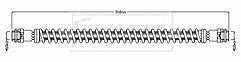 Borg & Beck - BRAKE HOSE - BBH8812 - Fits: 911,Boxster,Cayman 1998-