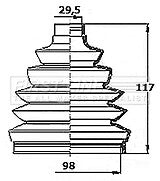 First Line - CV JOINT BOOT KIT - FCB6152 - Fits: Mercedes Viano W639