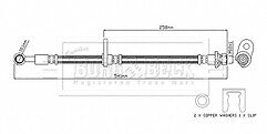 Borg & Beck - BRAKE HOSE - BBH8867 - Fits: Jazz 1.3/1.5 IV GK 2015-