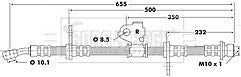 Borg & Beck - BRAKE HOSE - BBH6199 - Fits: Honda Civic,Civic Shuttle,CRX