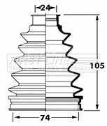 First Line - CV JOINT BOOT KIT - FCB6059 - Fits: Toyota Yaris 1.3i