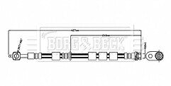 Borg & Beck - BRAKE HOSE - BBH8879 - Fits: KA+ UK,FK,TK 2016-