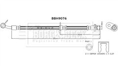 Borg & Beck - BRAKE HOSE - BBH9076 - Fits: Civic X Saloon,Hatchback 2017-