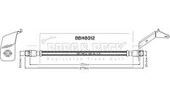 Borg & Beck - BRAKE HOSE - BBH8012 - Fits: Ford Maverick,Mazda Tribute EP