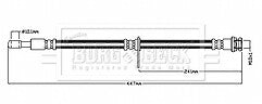 Borg & Beck - BRAKE HOSE - BBH8845 - Fits: Suzuki Swift V (AZ), Baleno FW,EW 2016-